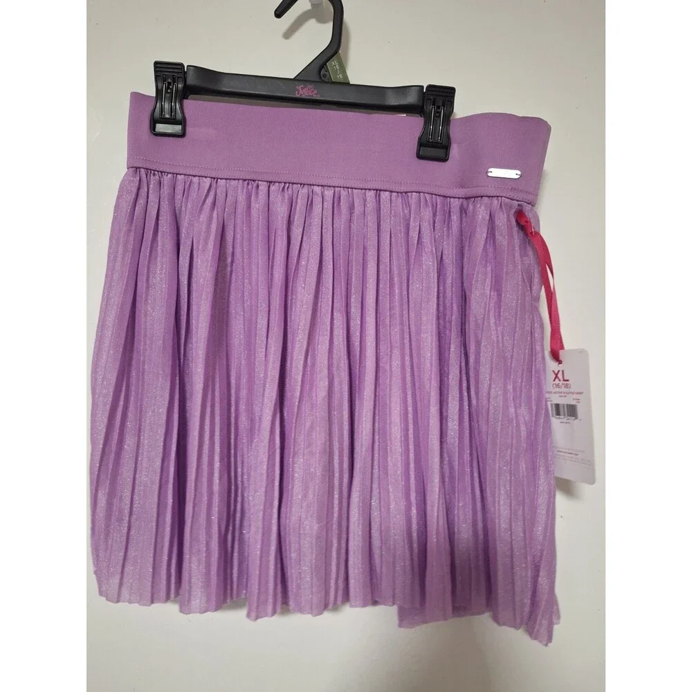 Justice Girls Active pleated skort (w/Shorts) size XL (16-18) Lavender sparkle